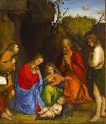 Giovanni Agostino da Lodi Adoration of the Shepherds. USA oil painting artist